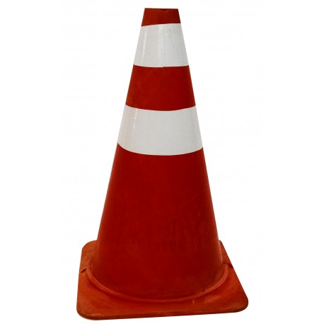 Cone de Borracha Flexível Laranja